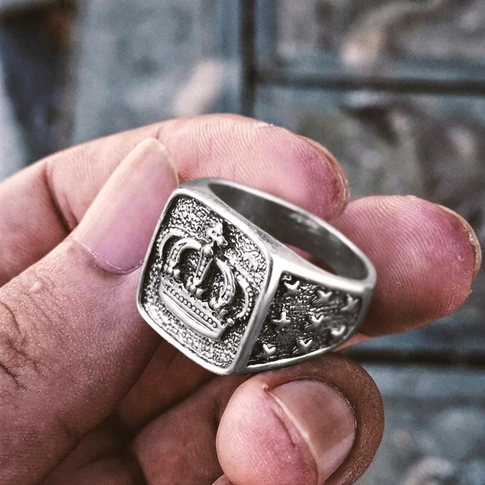 Father's Day Gift Vintage Crown Ring - Skull - To My Husband - I'd Find You And I'd Choose You-Engravingift