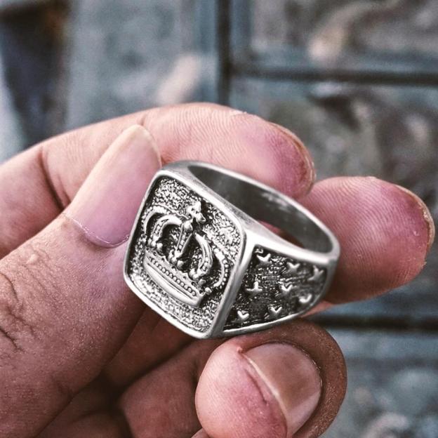 Father's Day Gift Vintage Crown Ring - Skull - To My Husband - I'd Find You And I'd Choose You-Engravingift