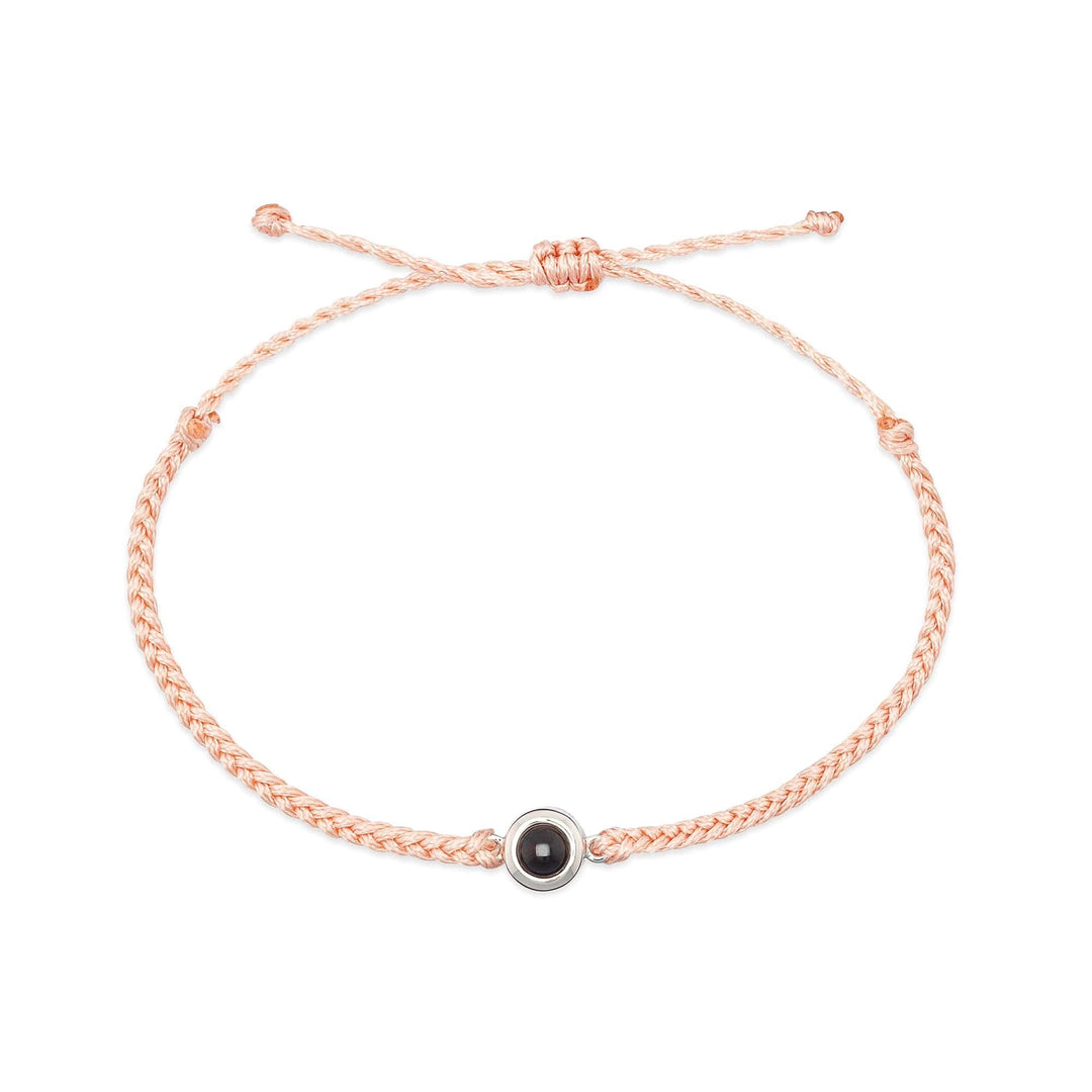 Personalized Circle Hidden Photo Projection Bracelet