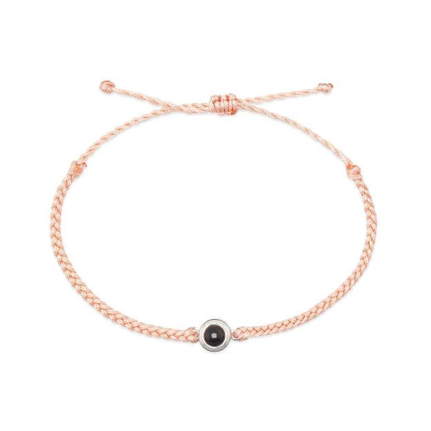 Personalized Circle Hidden Photo Projection Bracelet