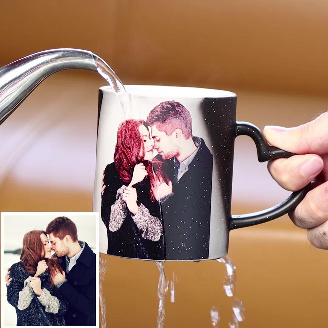 Mother's Day Gift Personalised Magic Color Change Mug Heart Custom Photo Cup-Engravingift