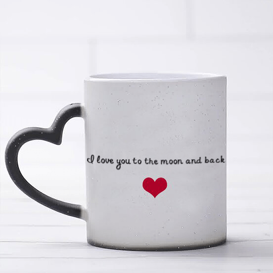 Mother's Day Gift Personalised Magic Color Change Mug Heart Custom Photo Cup-Engravingift