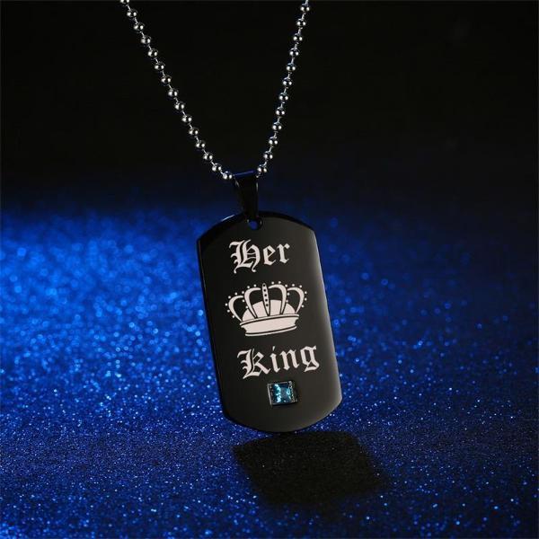 Mother's Day Gift  Her King His Queen Couples Necklace Set Bracelet Set-Engravingift