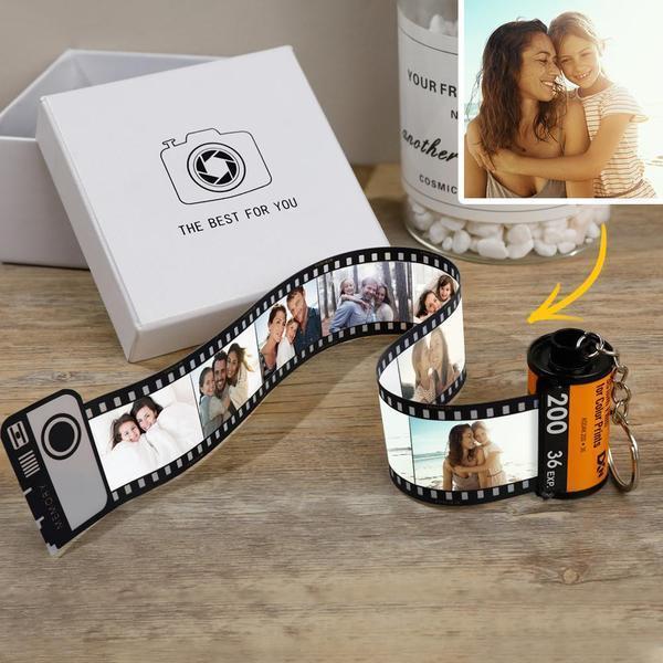 Mother's Day Gift Custom Picture Camera Film Roll Keychain-Engravingift