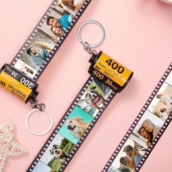 Mother's Day Gift Custom Picture Camera Film Roll Keychain-Engravingift