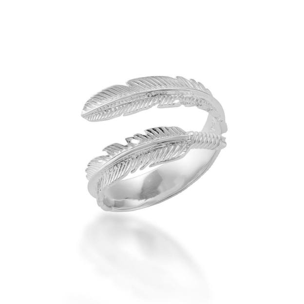 Plume Ring-Adjustable SILVER Ring MelodyNecklace