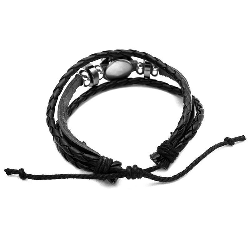 Mother's Day Gift Astrology Zodiac Braided Bracelet 2 Pack Horoscope Constellations (12 Designs) Luminous Glow In The Dark-Engravingift