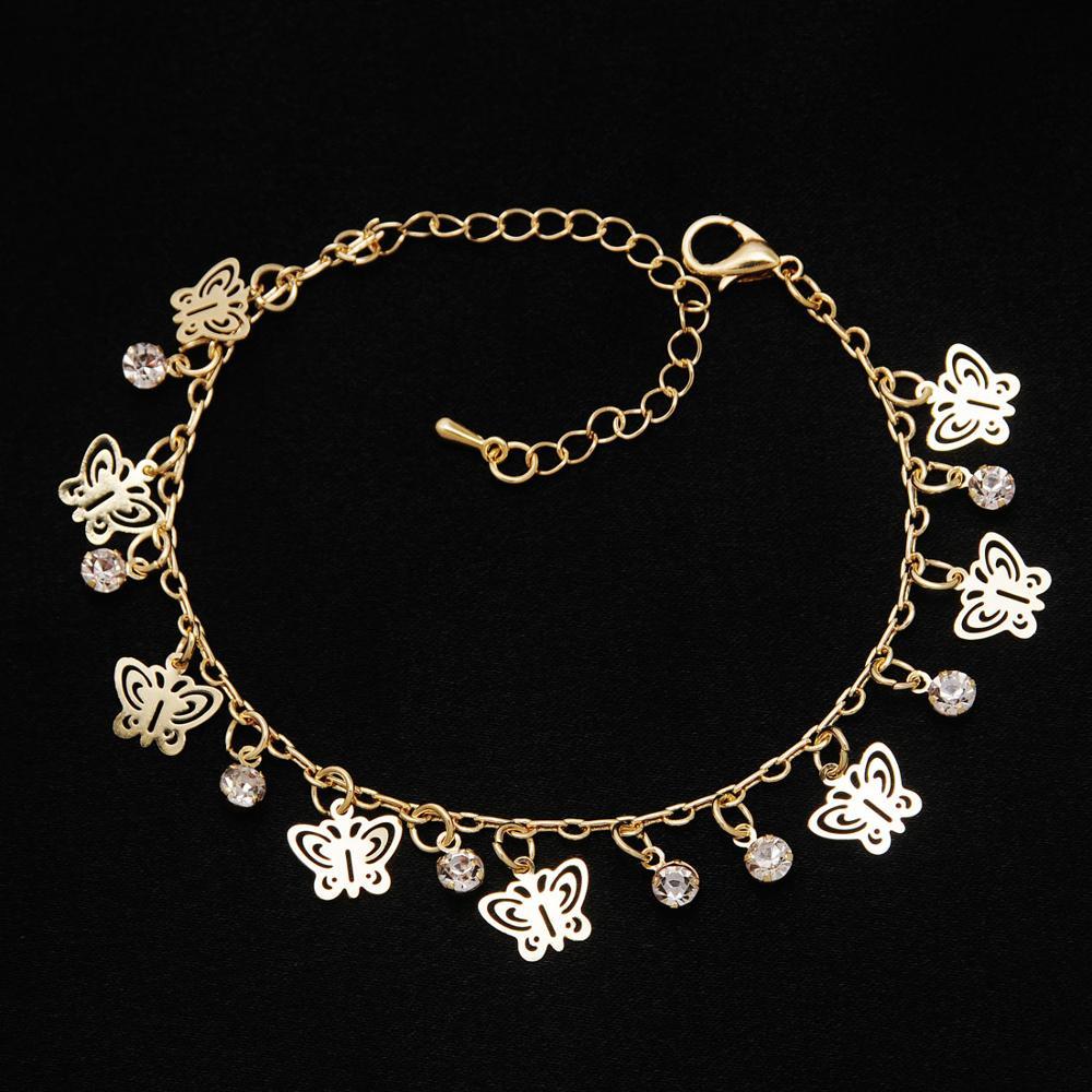 Mother's Day Gift Free shipping Chain Bracelet Gold Color Women Love Heart Link Bracelet Crystal Bracelets Bangles Valentine's Day Gift-Engravingift