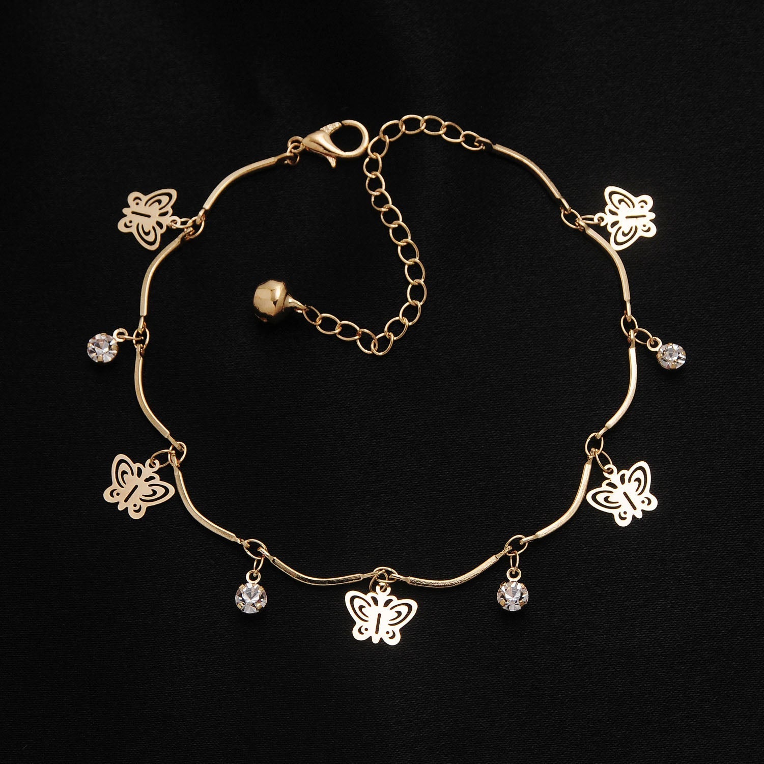 Mother's Day Gift Free shipping Chain Bracelet Gold Color Women Love Heart Link Bracelet Crystal  Bracelets Bangles Valentine's Day Gift-Engravingift