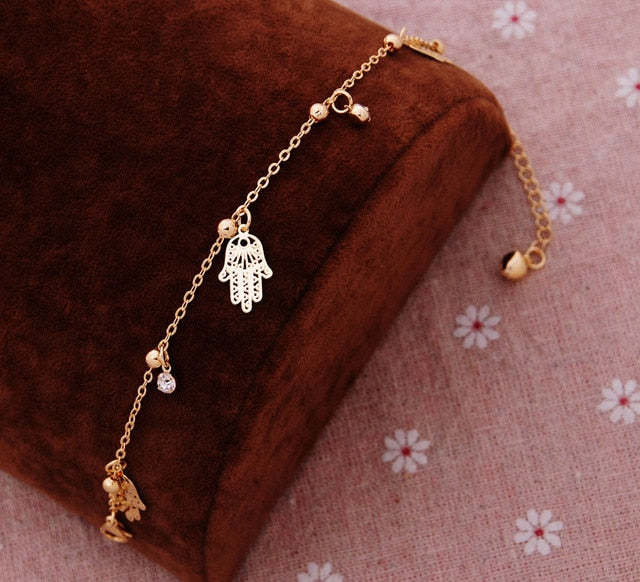 Mother's Day Gift Free shipping Chain Bracelet Gold Color Women Love Heart Link Bracelet Crystal Bracelets Bangles Valentine's Day Gift-Engravingift
