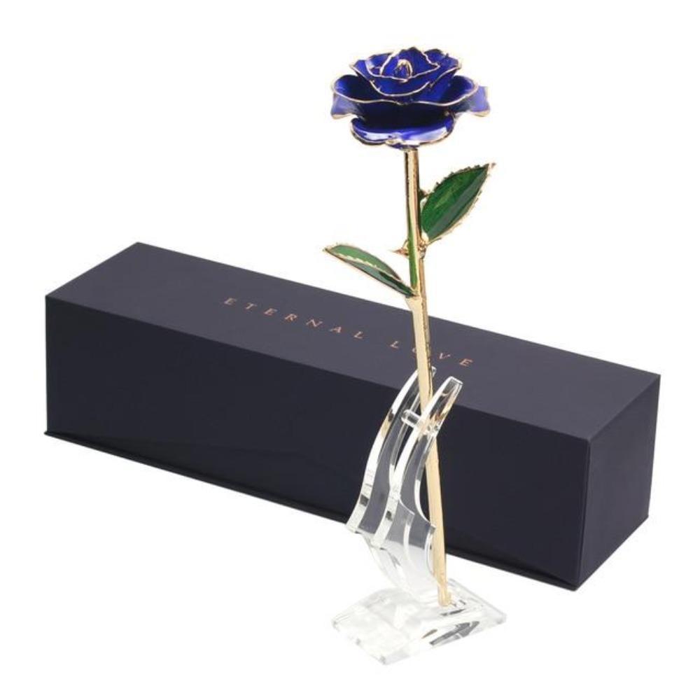 Christmas Gift Preserved 24k Gold Long Stem Immortal Rose (3 Styles) 20 Variants NEW Colors 2022