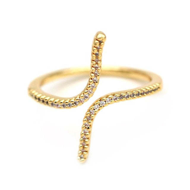 Mother's Day Gift New Fashion Morocco Design CZ Zirconia Crystal Open Rings For Women Kunckle Wedding Ring Jewelry Bijoux Birthday Gifts CRP2015-Engravingift