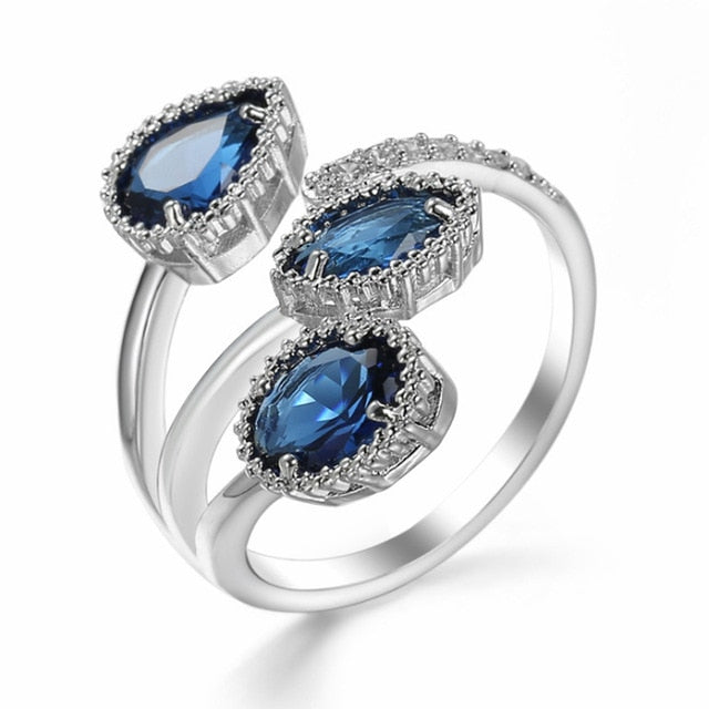 Mother's Day Gift New Fashion Morocco Design CZ Zirconia Crystal Open Rings For Women Kunckle Wedding Ring Jewelry Bijoux Birthday Gifts CRP2015-Engravingift