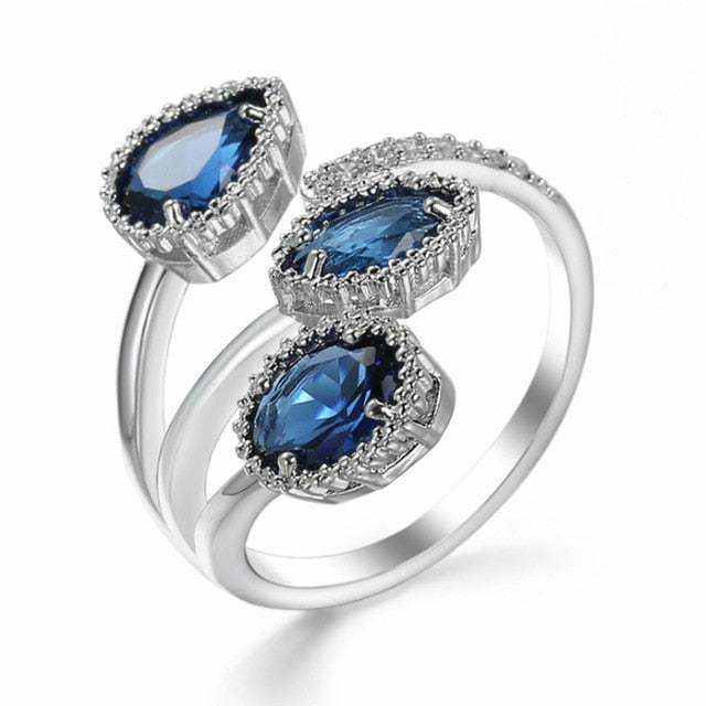 Mother's Day Gift New Fashion Morocco Design CZ Zirconia Crystal Open Rings For Women Kunckle Wedding Ring Jewelry Bijoux Birthday Gifts CRP2015-Engravingift