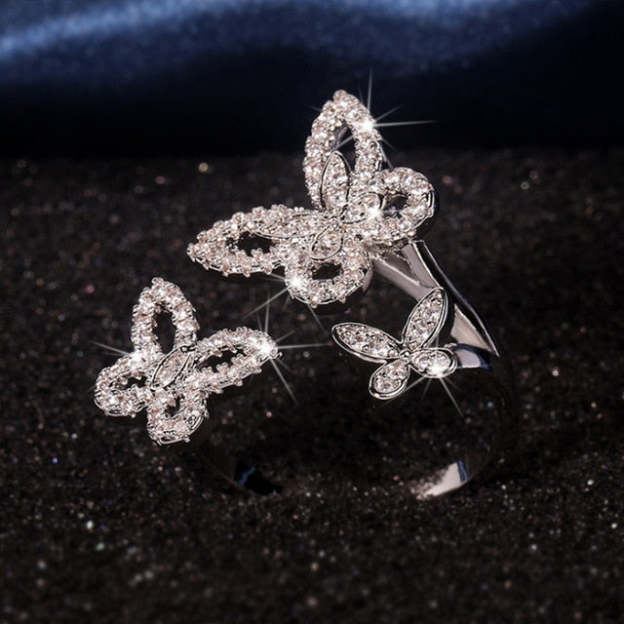 Mother's Day Gift New Fashion Morocco Design CZ Zirconia Crystal Open Rings For Women Kunckle Wedding Ring Jewelry Bijoux Birthday Gifts CRP2015-Engravingift