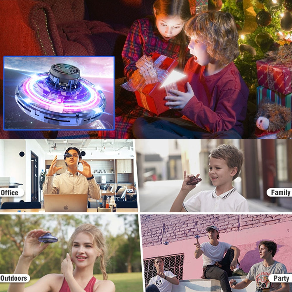 Christmas Gift 2023 FlyNova Flying Fidget Spinner Induction Drone UFO (3 colors)-Engravingift