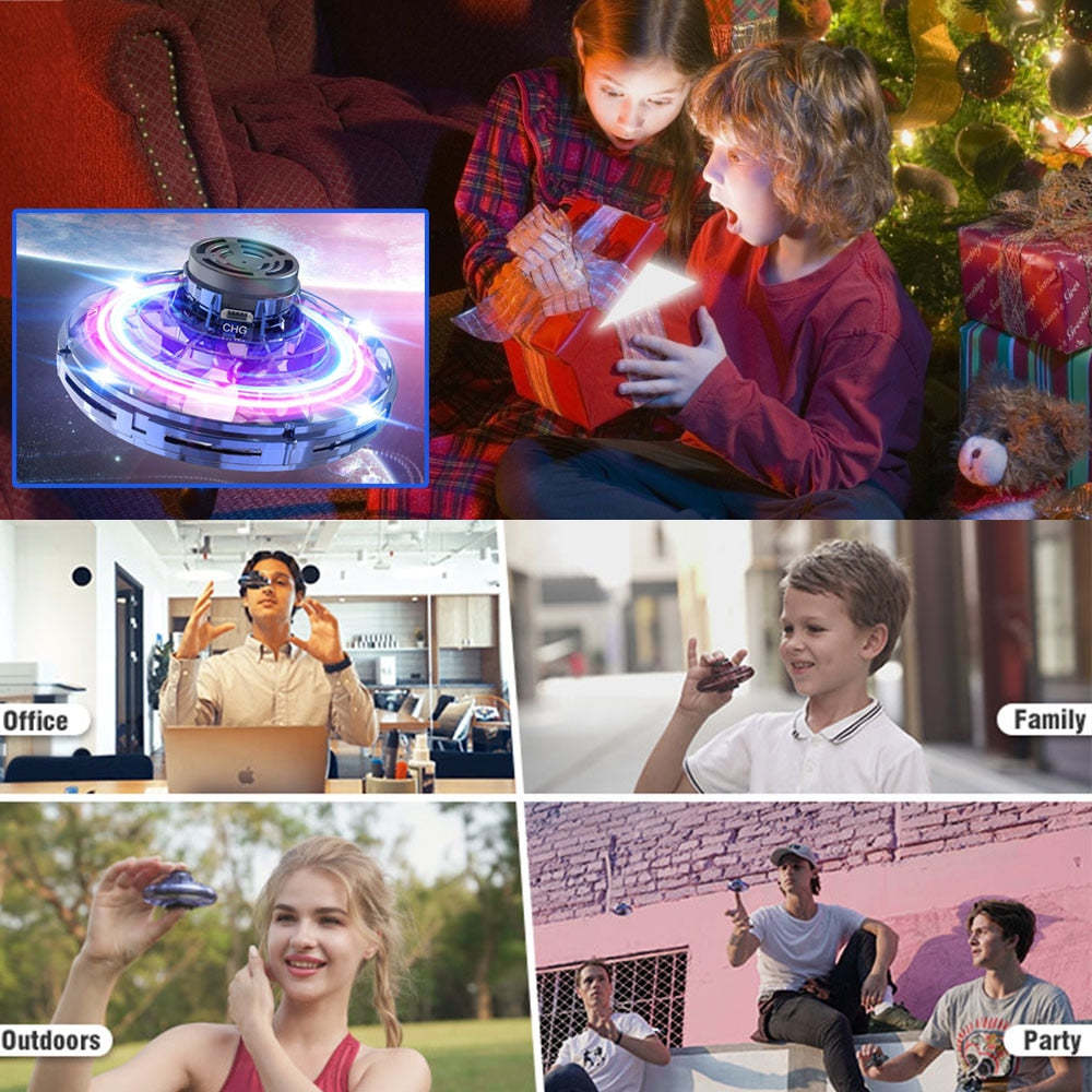 Christmas Gift 2023 FlyNova Flying Fidget Spinner Induction Drone UFO (3 colors)-Engravingift