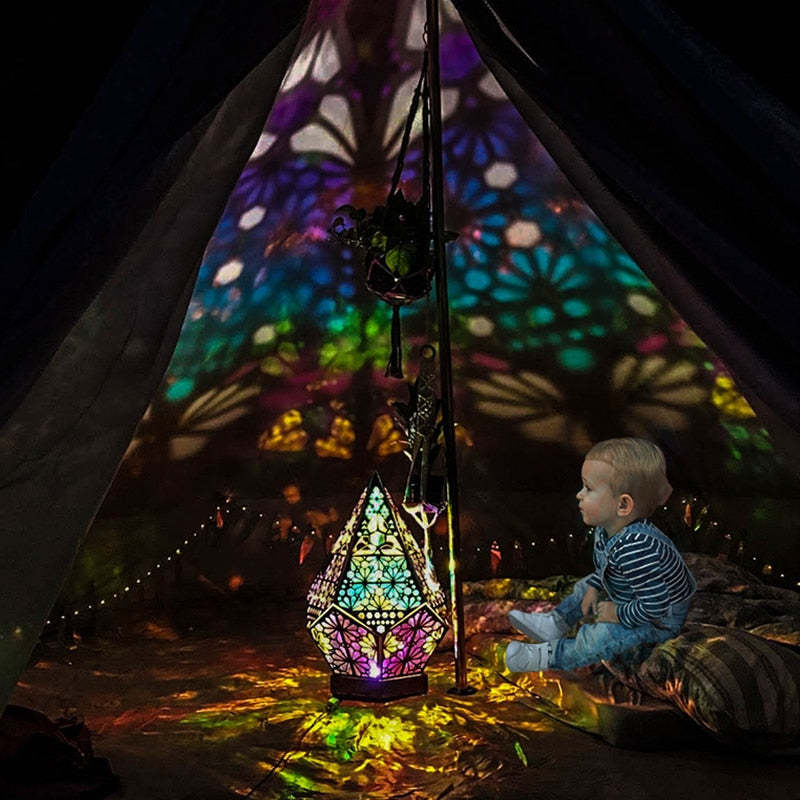 Christmas Gift Bohemian Projection Lamp Colorful Night Light