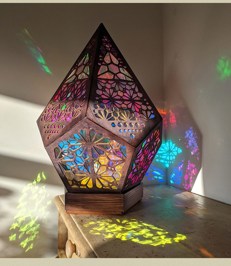 Christmas Gift Bohemian Projection Lamp Colorful Night Light