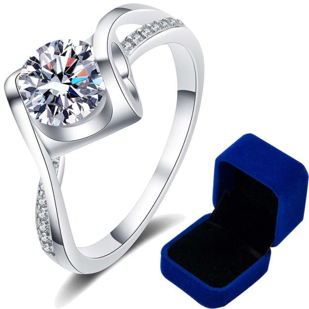 Moissanite Heart Channel VVS1 D Color Wedding Ring - 1013Bazaar