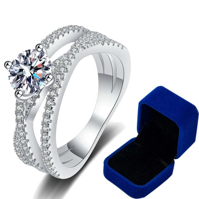 Moissanite Petite Twisted Vine VVS1 D Color Wedding Ring - 1013Bazaar