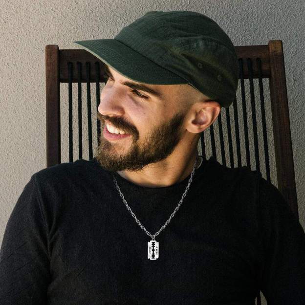 Christmas Gift Razor Blade Necklace For Men