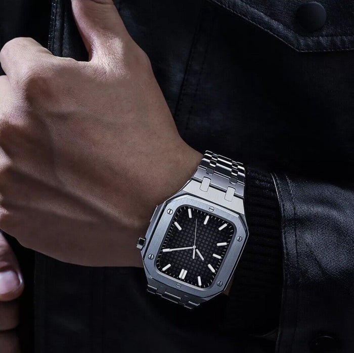 Apple watch MOD kit Stainless Steel Luxury Apple Watch bands - Apple Watch Cases 41 44 45mm