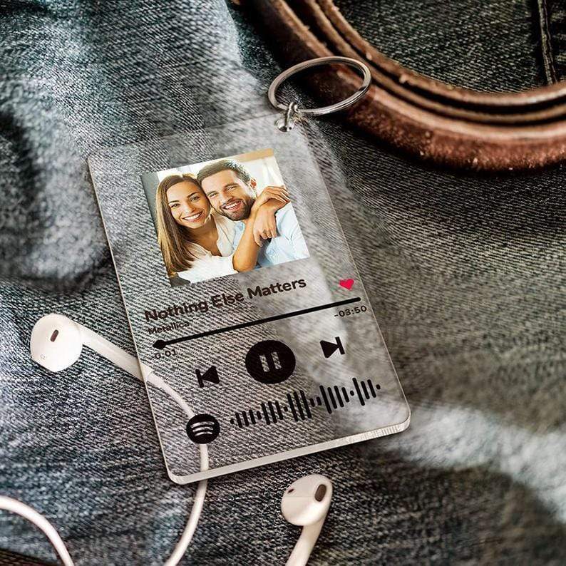 Mother's Day Gift Scannable Custom Spotify Code Lamp Acrylic Music Plaque Night Light Keychain-Engravingift