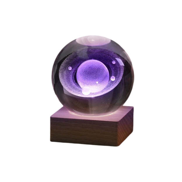 Mother's Day Gift 3D Crystal Ball Nightlight Decorlamp-Engravingift