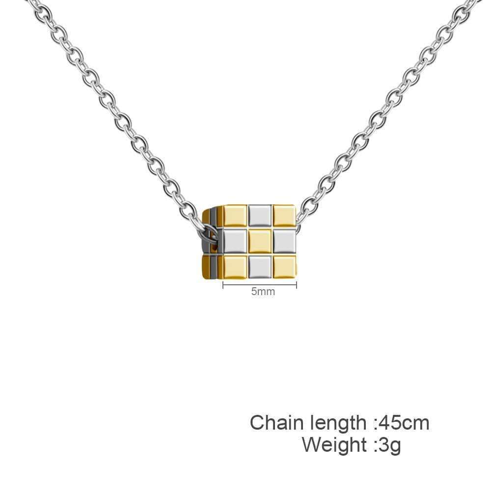 Mother's Day Gift Three-dimensional Rubik's Cube Pendant-Engravingift