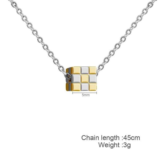 Mother's Day Gift Three-dimensional Rubik's Cube Pendant-Engravingift