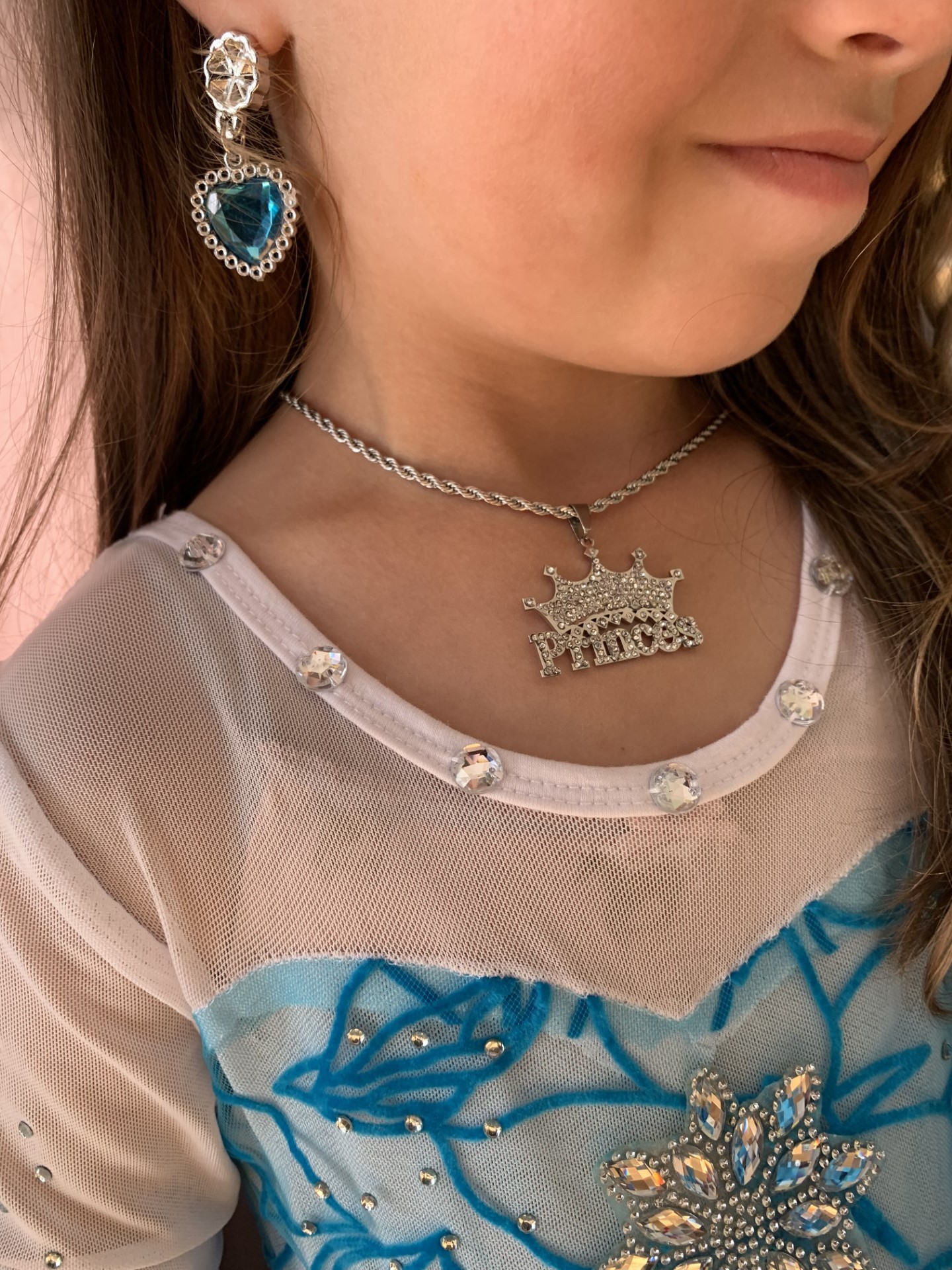 Christmas Gift Sparkling Diamond Crown Name Necklace