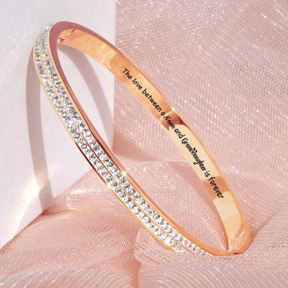 Mother's Day Gift TO MY GRANDDAUGHTER The love between a [Nana] and Granddaughter is forever" Full Diamond Bracelet-Engravingift