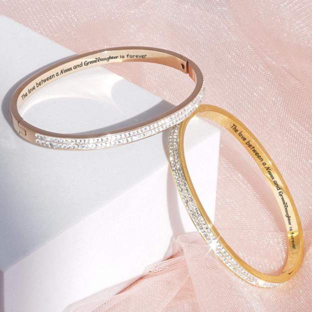 Mother's Day Gift TO MY GRANDDAUGHTER The love between a [Nana] and Granddaughter is forever" Full Diamond Bracelet-Engravingift