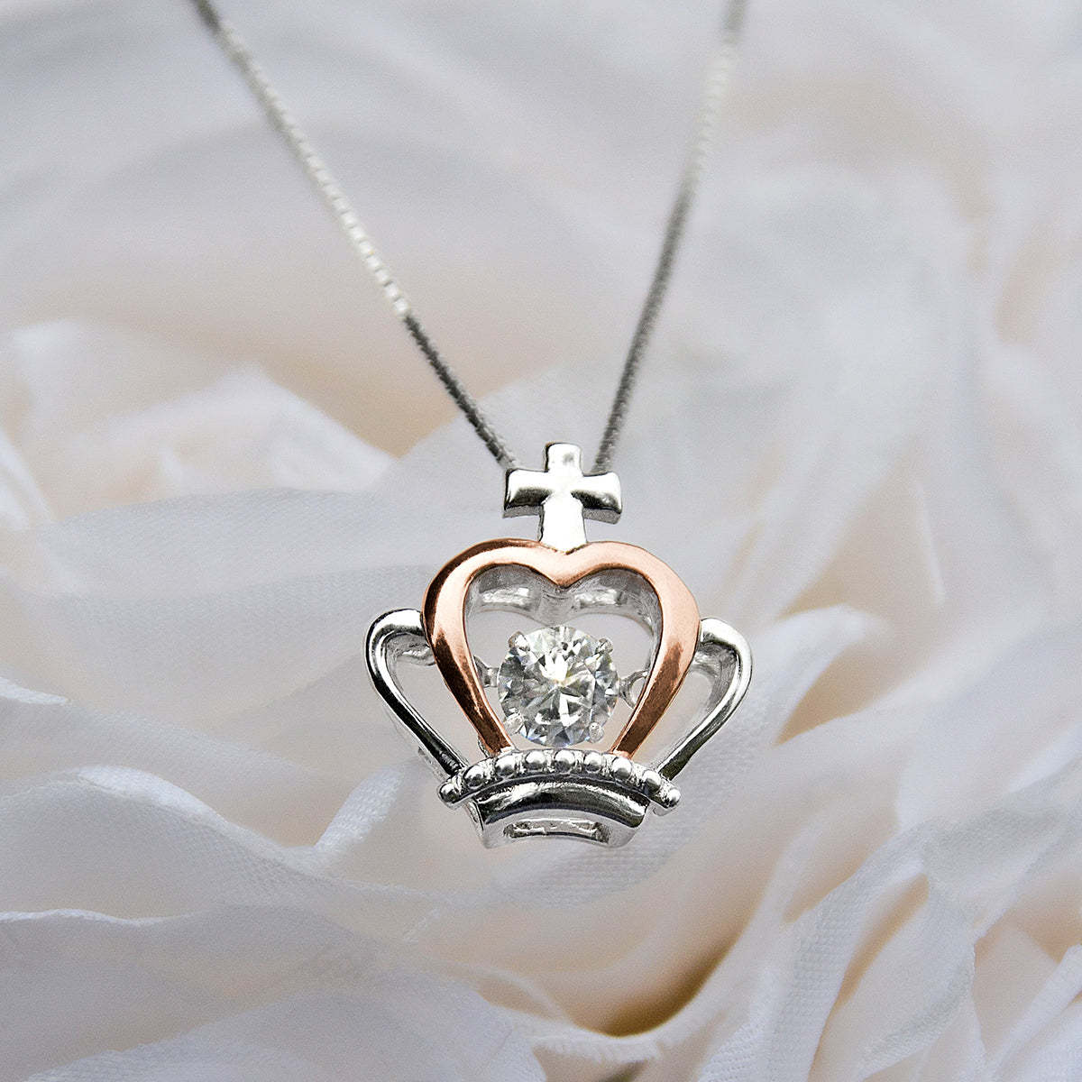 Mother's Day Gift Luxe Crown Pendant Necklace-Engravingift