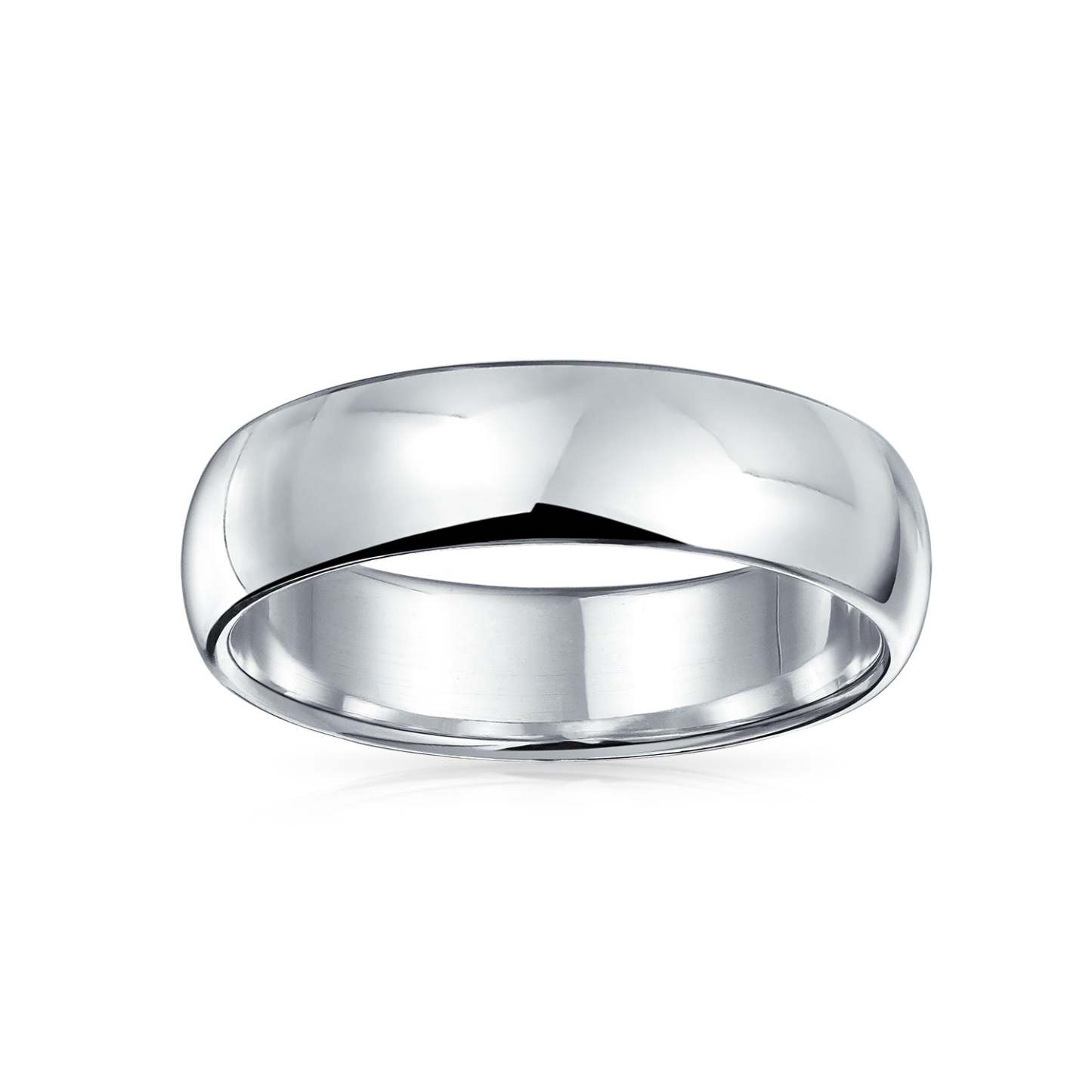 Mother's Day Gift Plain Simple .925 Sterling Silver Dome Couples Wedding Band Ring 5MM-Engravingift
