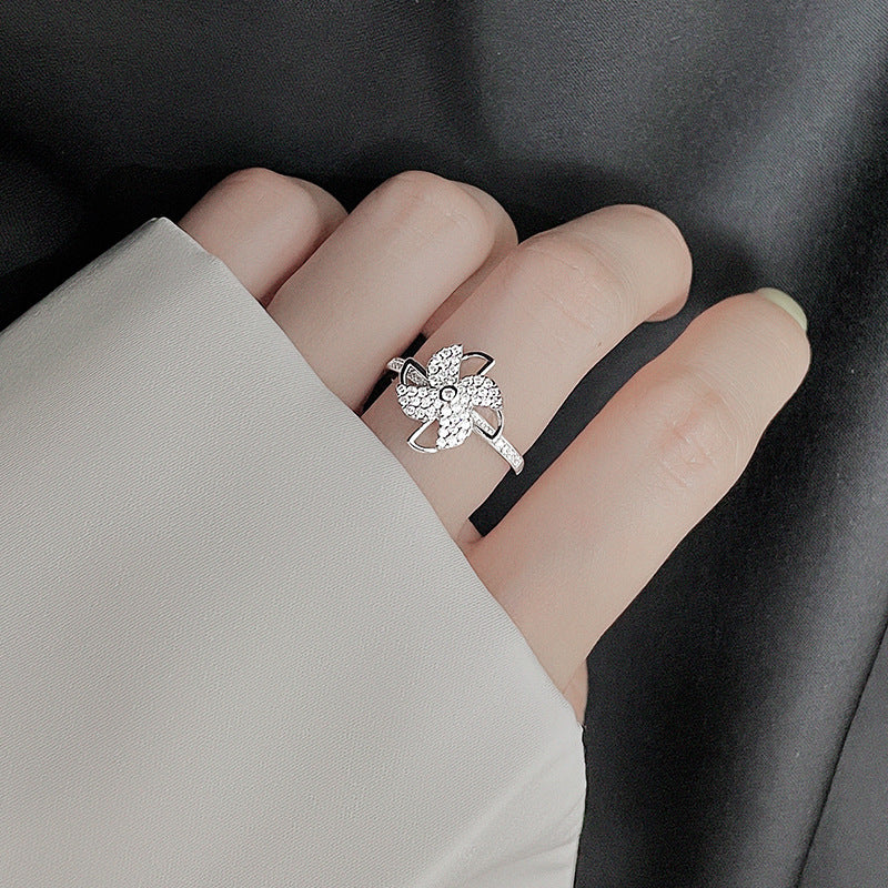 Mother's Day Gift Adjustable Windmill Spinning Fidget Ring-Engravingift