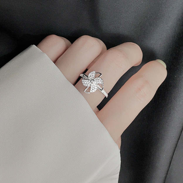 Mother's Day Gift Adjustable Windmill Spinning Fidget Ring-Engravingift