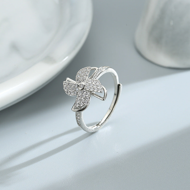 Mother's Day Gift Adjustable Windmill Spinning Fidget Ring-Engravingift