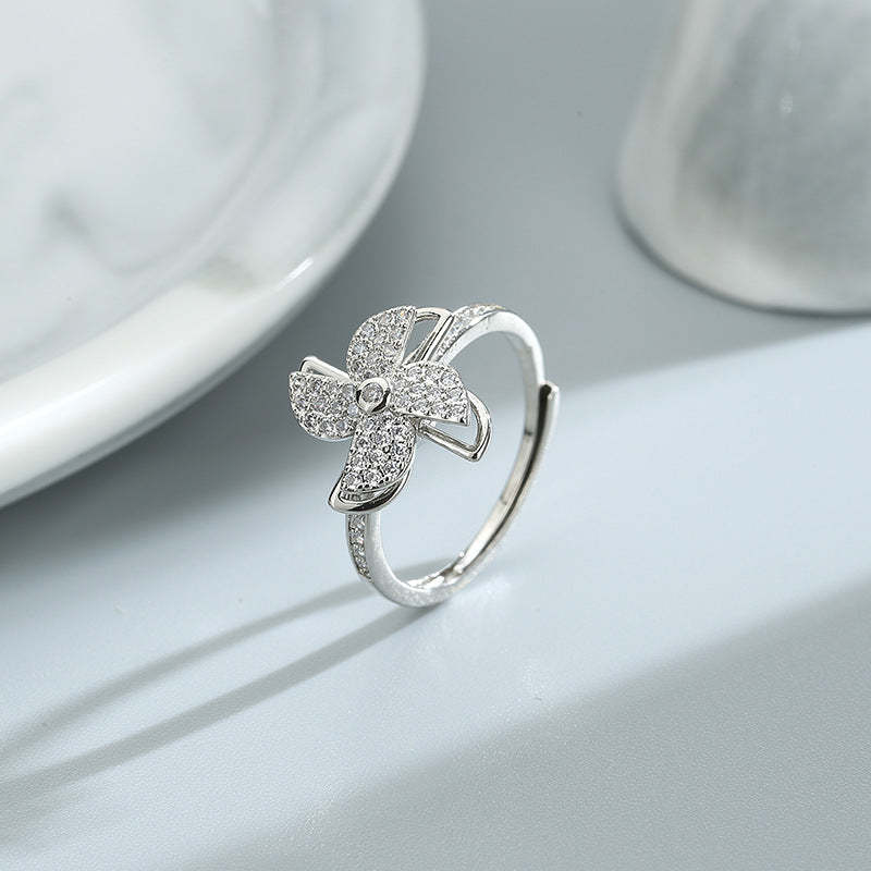 Mother's Day Gift Adjustable Windmill Spinning Fidget Ring-Engravingift