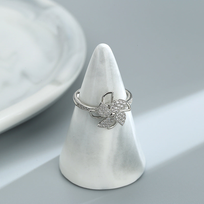 Mother's Day Gift Adjustable Windmill Spinning Fidget Ring-Engravingift