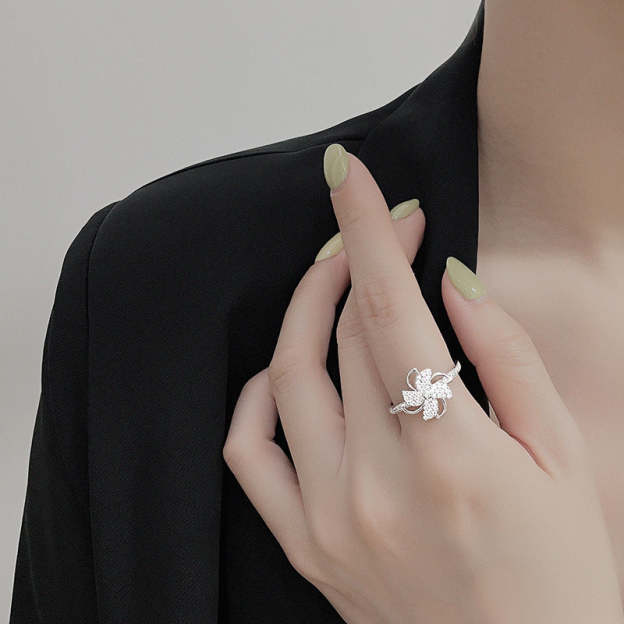 Mother's Day Gift Adjustable Windmill Spinning Fidget Ring-Engravingift