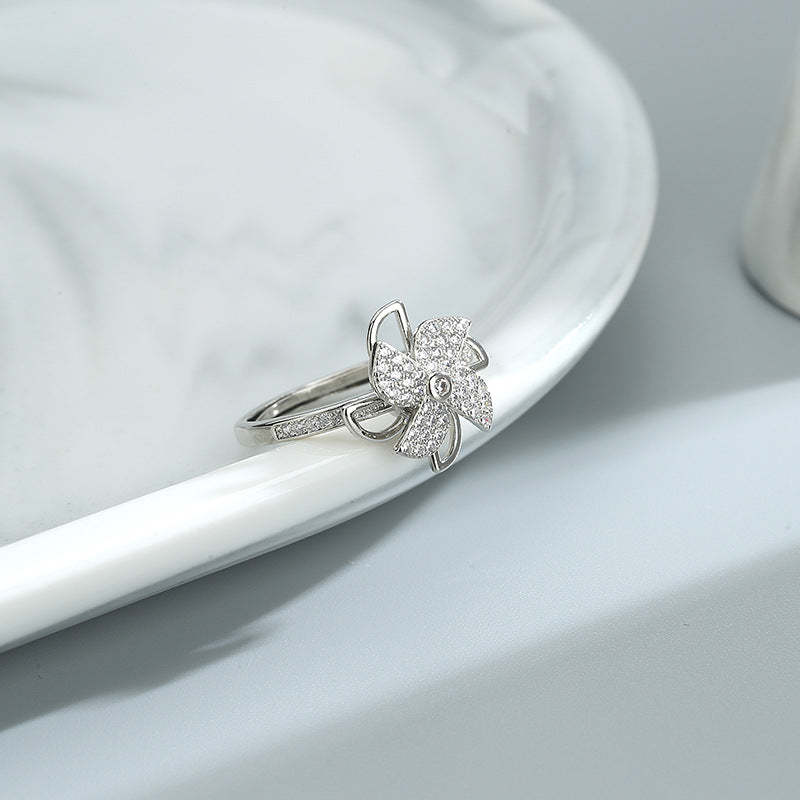 Mother's Day Gift Adjustable Windmill Spinning Fidget Ring-Engravingift
