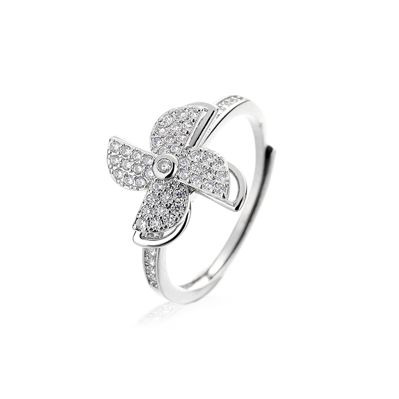 Mother's Day Gift Adjustable Windmill Spinning Fidget Ring-Engravingift