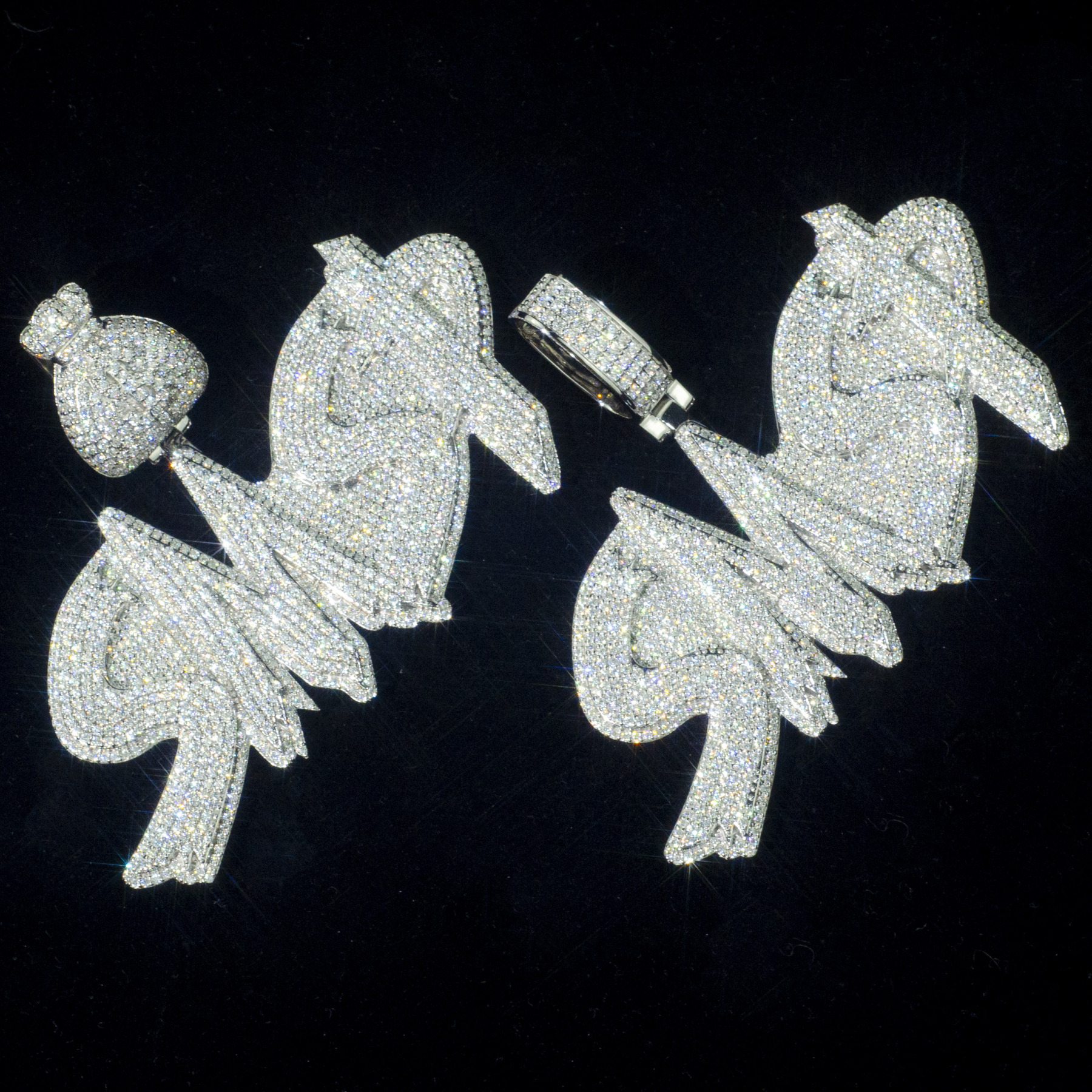 Custom 18K Vermeil Plated Non-Fading VVS Moissanite Name Pendant