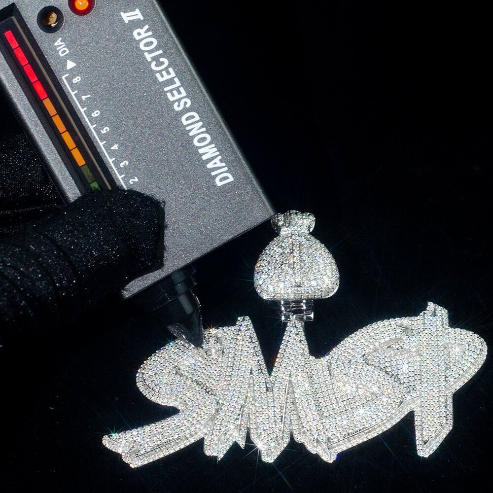 Custom 18K Vermeil Plated Non-Fading VVS Moissanite Name Pendant