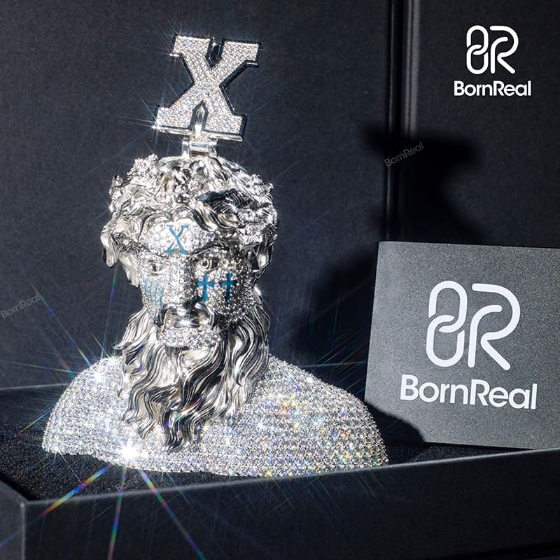 Custom Moissanite 925 Silver Iced 3D Diamond Hip Hop Pendant