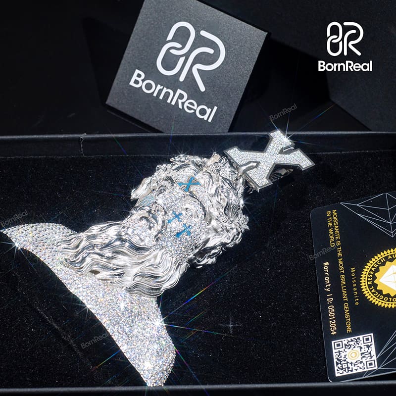 Custom Moissanite 925 Silver Iced 3D Diamond Hip Hop Pendant