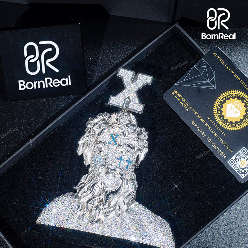 Custom Moissanite 925 Silver Iced 3D Diamond Hip Hop Pendant