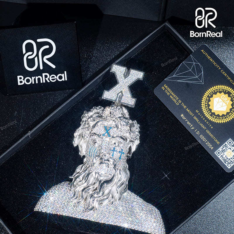 Custom Moissanite 925 Silver Iced 3D Diamond Hip Hop Pendant